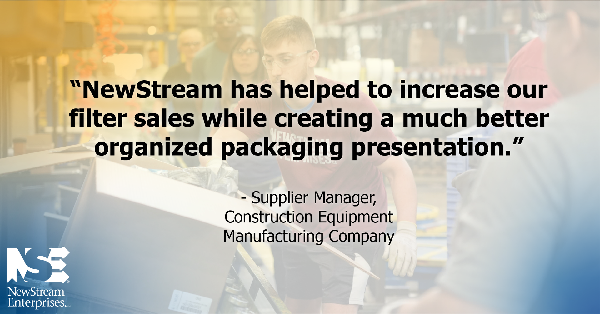 NewStream has helped increase filter sales